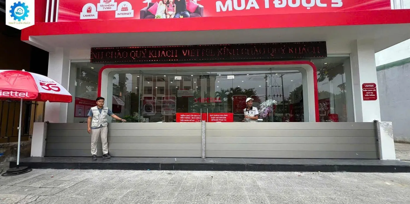 Vách ngăn chống ngập cửa hàng Viettel Đại Lộc (Đà Nẵng)